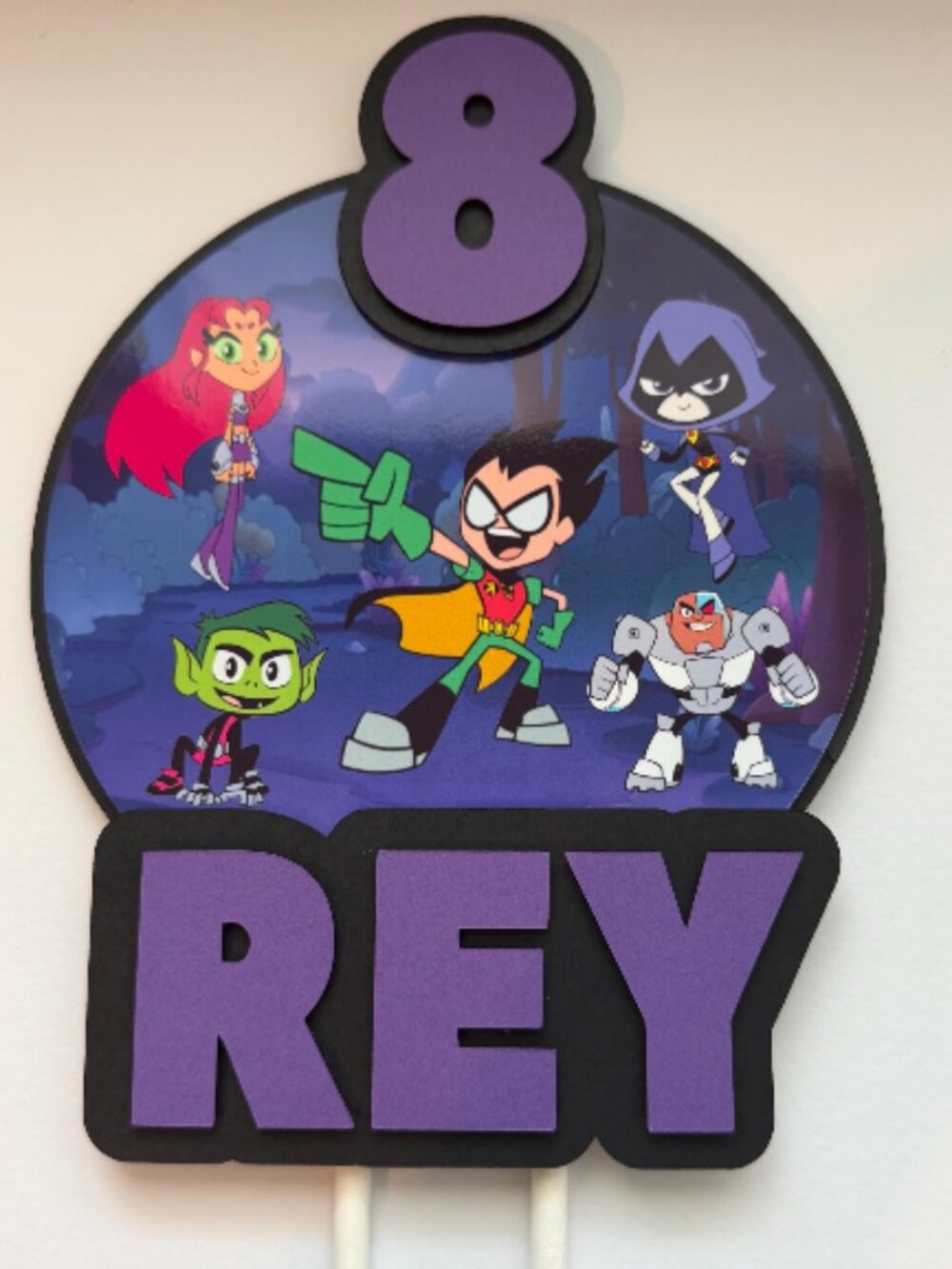 Teen Titans Go! Theme Customizable Cake Topper